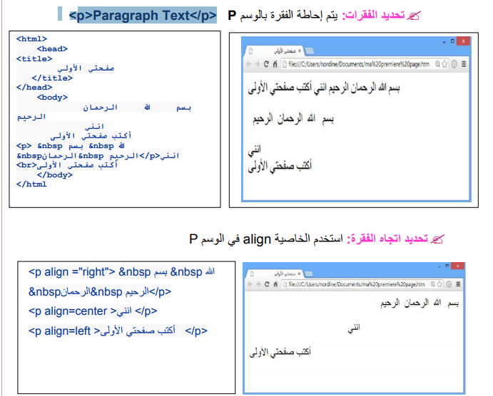 الملخص تحديد الفقرات: