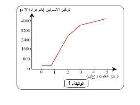 الملخص علاقة إفراز الأنسولين بتغير تركيز الغلوكوز