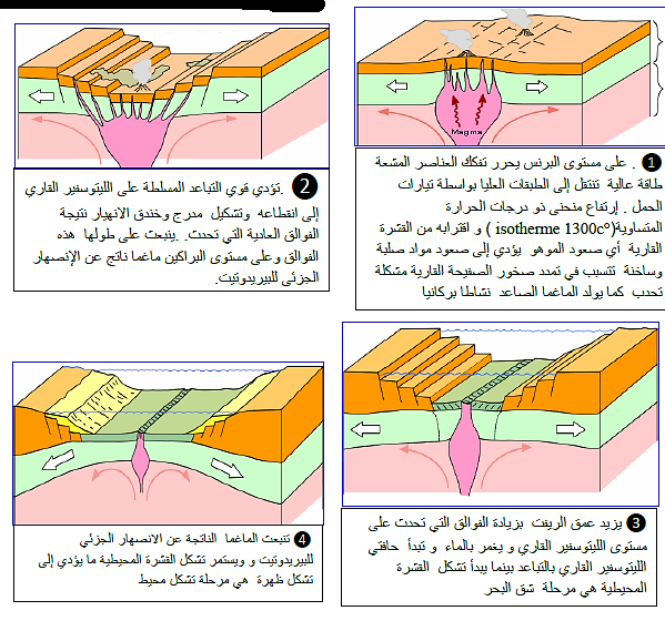 الملخص مراحل تشكل الظهرة وسط محيطية