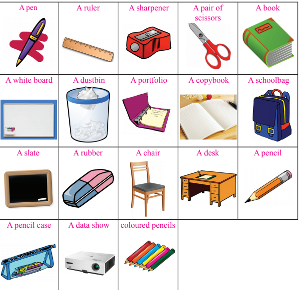 الدرس My school things