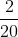 \frac{2}{20}