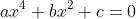 ax^{4}+bx^{2}+c=0