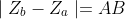 \mid Z_{b}-Z_{a} \mid =AB