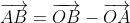 \overrightarrow{AB}=\overrightarrow{OB}-\overrightarrow{OA}