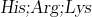 \textsl{His;Arg;Lys}
