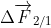 \Delta \overrightarrow{F}_{2/1}