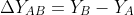 \Delta Y_{AB} = Y_{B} - Y_{A}