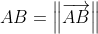 AB=\left \| \overrightarrow{AB} \right \|