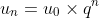 u_n=u_0\times q^n