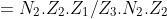=N_{2}.Z_{2}.Z_{1}/Z_{3}.N_{2}.Z_{2}