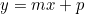 \small y=mx+p