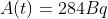 A(t)=284 Bq