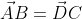 \vec AB= \vec DC