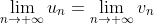 \lim_{n\rightarrow +\infty }u_{n}=\lim_{n\rightarrow +\infty }v_{n}
