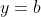 y = b