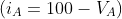 (i_{A}=100-V_{A})
