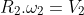 R_{2}.\omega _{2}=V_{2}