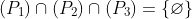 (P_1)\cap (P_2)\cap (P_3)=\left \{ \varnothing \right \}