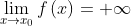 \lim_{x\rightarrow x_{0}}f\left ( x \right )=+\infty
