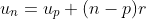 u_n=u_p+(n-p)r