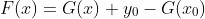 F(x)=G(x)+y_0-G(x_0)