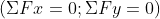 (\Sigma Fx=0 ; \Sigma Fy=0)