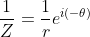 \frac{1}{Z}=\frac{1}{r}e^{i(-\theta)}