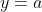 y=a