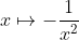 x \mapsto -\frac{1}{x^{2}}