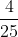 \frac{4}{25}