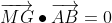 \overrightarrow{MG}\bullet \overrightarrow{AB}=0
