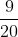 \frac{9}{20}