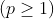 (p\geq 1)