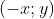 (-x;y)