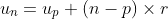 u_n=u_p+(n-p)\times r