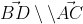 \vec{BD}\setminus \setminus \vec{AC}