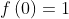 f\left ( 0 \right )=1