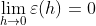 \lim_{h\rightarrow 0}\varepsilon (h)=0