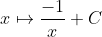 x \mapsto \frac{-1}{x}+C