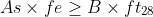 As\times fe\geq B\times ft_{28}