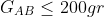 G_{AB}\leq 200gr