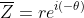 \overline{Z}=re^{i(-\theta)}