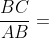 \frac{BC}{AB}=
