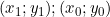 \small (x_{1};y_{1}); (x_{0};y_{0})
