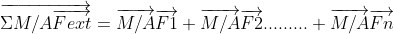\overrightarrow{\Sigma M/A\overrightarrow{Fext}}=\overrightarrow{M/A}\overrightarrow{F1}+\overrightarrow{M/A}\overrightarrow{F2}.........+\overrightarrow{M/A}\overrightarrow{Fn}