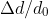 \Delta d/d_{0}