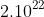 2.10^{22}