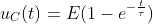 u_{C}(t)=E(1-e^{-\frac{t}{\tau }})