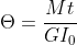 \Theta =\frac{Mt}{GI_{0}}
