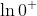 \ln 0^+